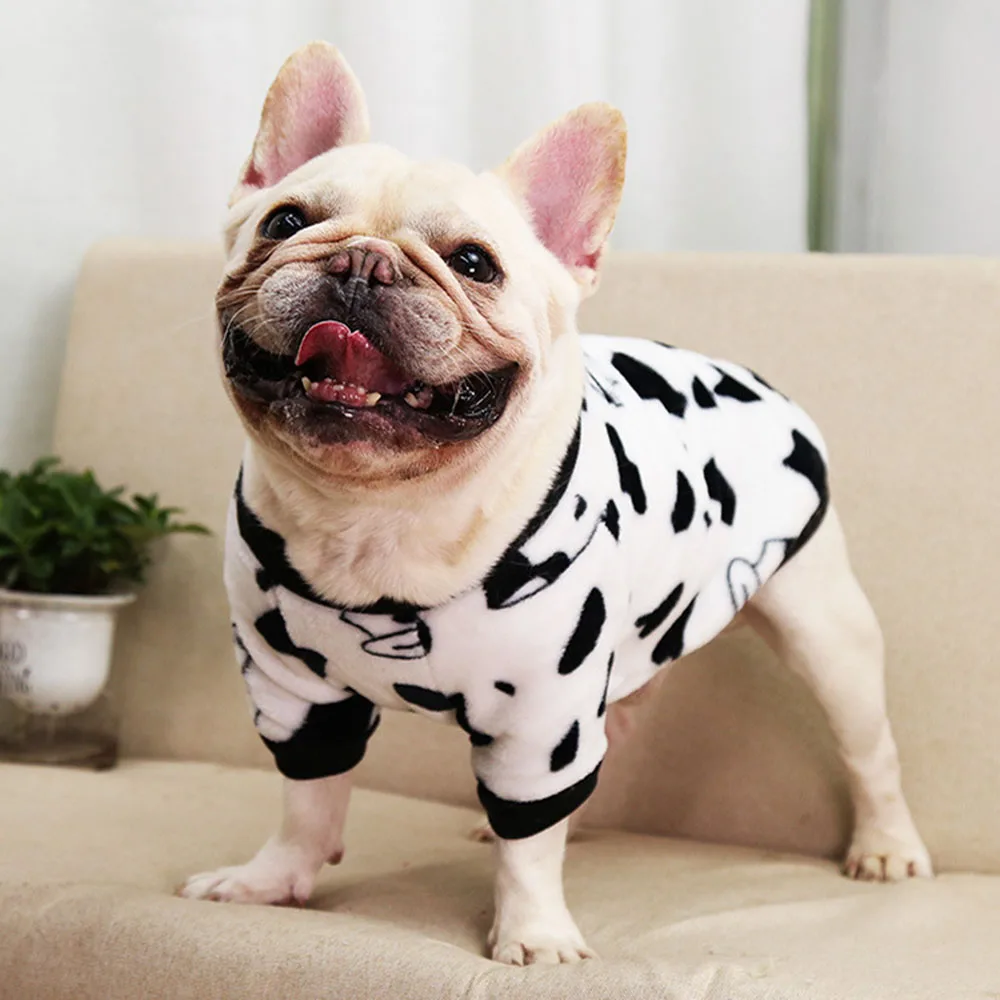 Cute Hoodie Pet Dog Pajamas Clothes Soft Warm Fleece Dogs Jumpsuits Clothing  for Small Dogs Puppy Cats Costume Coat dog costume - AliExpress