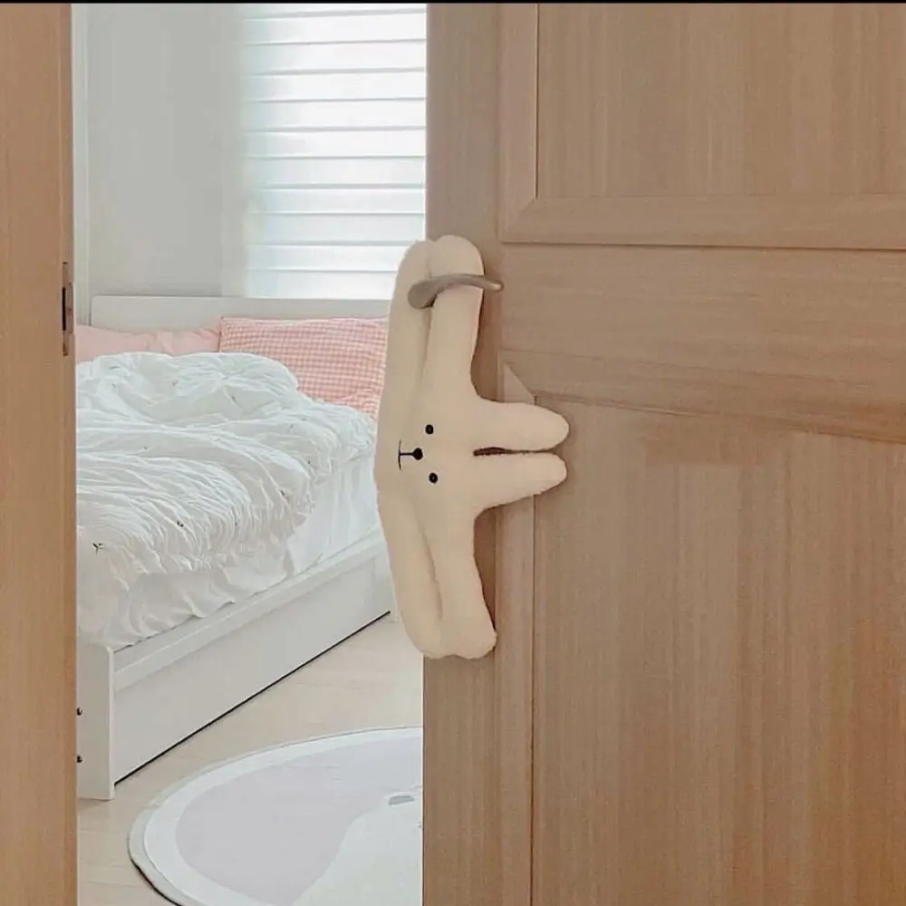 Door Handle Hanger Anti-Pinching Hand Plush Doll Door Stopper Cabinet Door Clip Baby Safety Lock Child Protection Equipment