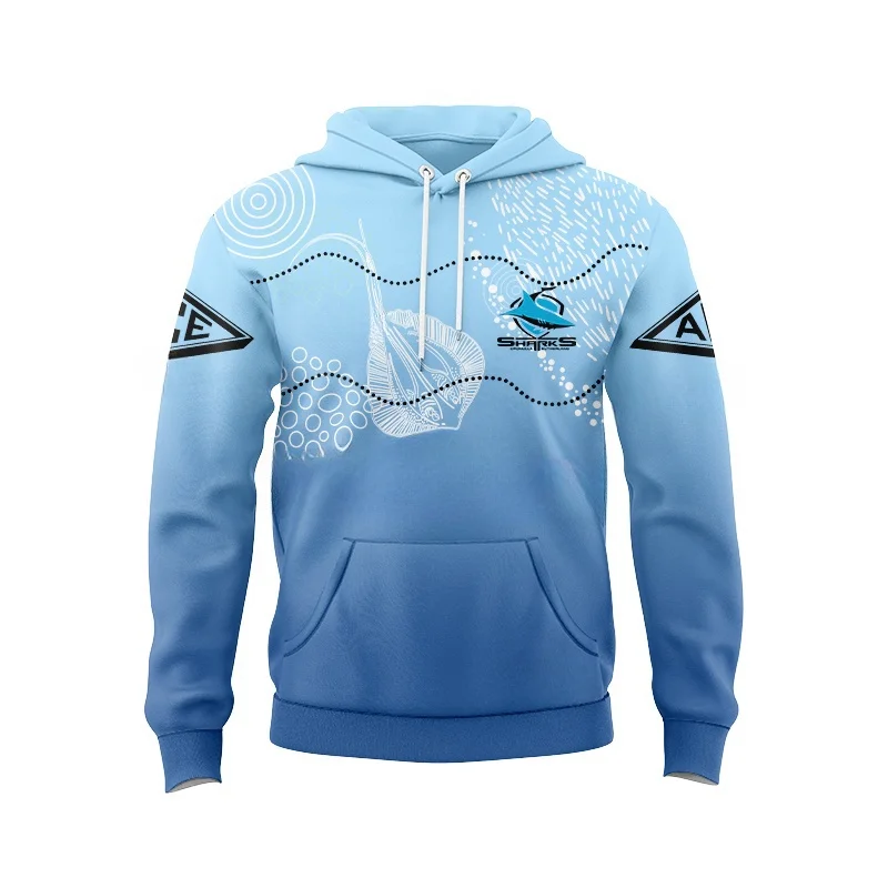 Shark Fashion Australian Men's Training Rugby Shirt Uniform Latest Rugby Uniform/Indigenous/Legion
