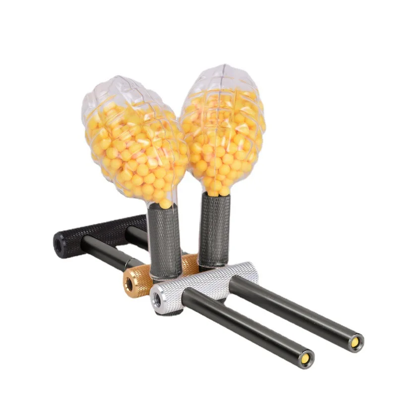 

Bursting Crackling Tube Double-shot Soft Bullet Gun Nostalgic Toy Crackling Tube Aluminum Alloy Double-barreled Thunderbolt Gun