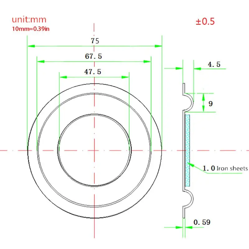 Dual Audio Bass Diaphragm Vibration Membrane Passive Radiators for DIY Home Theater Speaker Repair