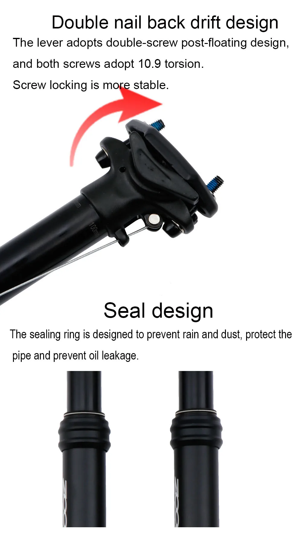 줌 MTB 자전거 31.6mm 30.9mm 와이어 원격 제어 시트 포스트 Dropper 유압 리프팅 내부 산악 자전거 시트 포스트 튜브 부품