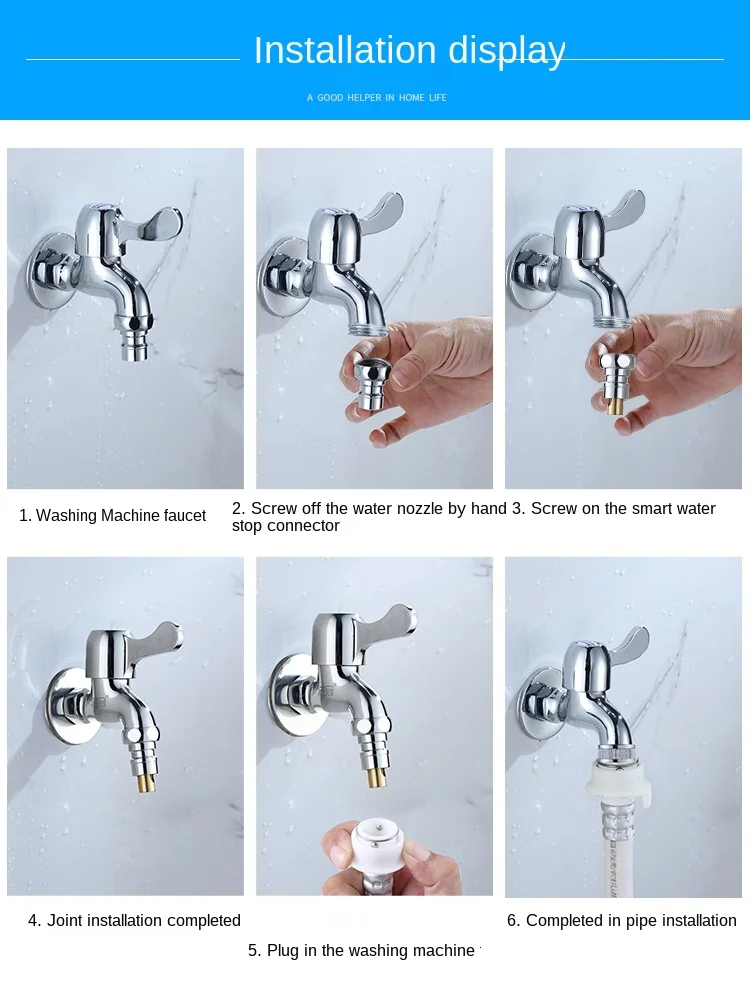 Llave Lavadora Llave Paso Lavavajillas Adaptador Llave De Paso De