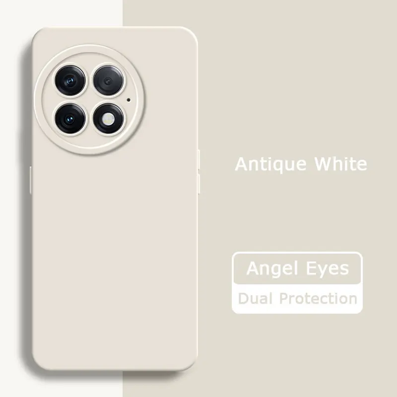 Angel Eyes Square Liquid Silicone Shockproof Phone Case with Soft Camera Protection