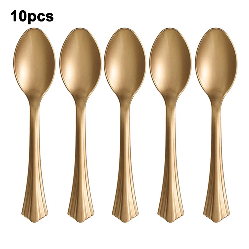Dark golden spoon