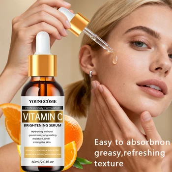 YOUNGCOME Vitamin C Serum For Face with Vitamin C, Hyaluronic Acid, Vitamin E – Brightening Formula – Improve of Dark Spots