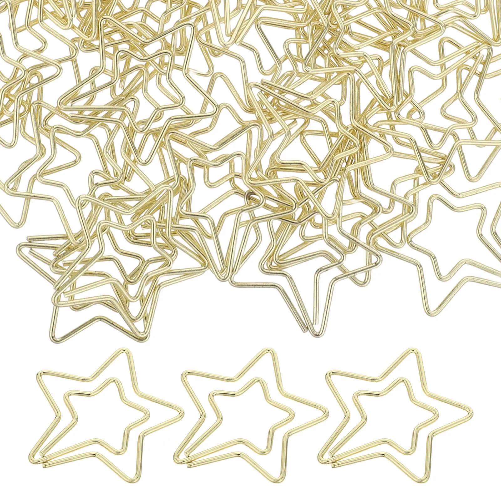 80Pcs 작은 별 종이 클립 사무실 책상에 대 한 금속 장식 플래너 클립 학교 노트 결혼식 서류 재미있는 조직