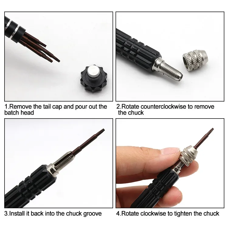 5-in-1-Multifunktions-Schraubendreher-Set für Handy, Uhr, Brille, Demontagewerkzeug, Notebook-Reparaturwerkzeuge, Reparaturzubehör – Detail 1