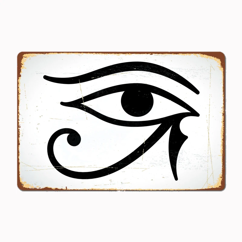 

Vintage Ancient Egypt Eye Of Ra Poster Sign Cat Bar Wall Decor Farmhouse Decor Room Decoration Vintage Home Decor Metal Wall