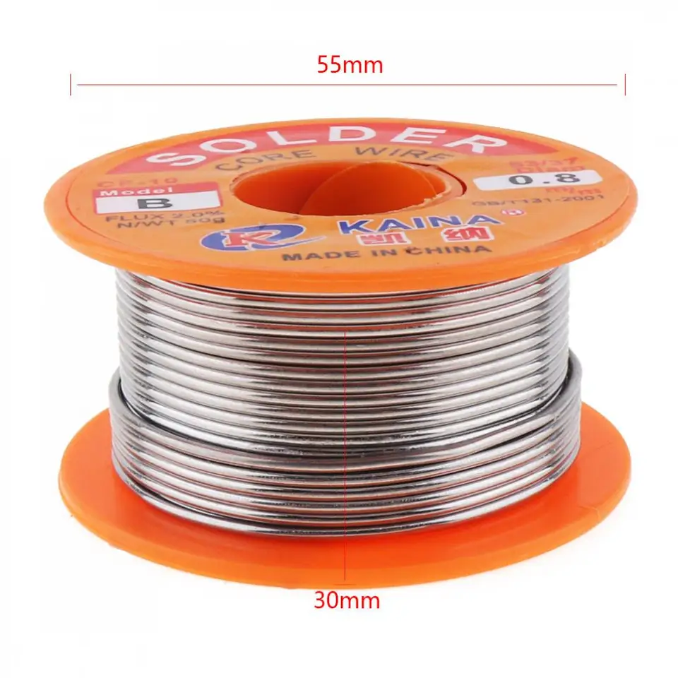 Solder Wire 63/37 50g Tin Clean Rosin Core 0.6/0.8/1.0/1.2