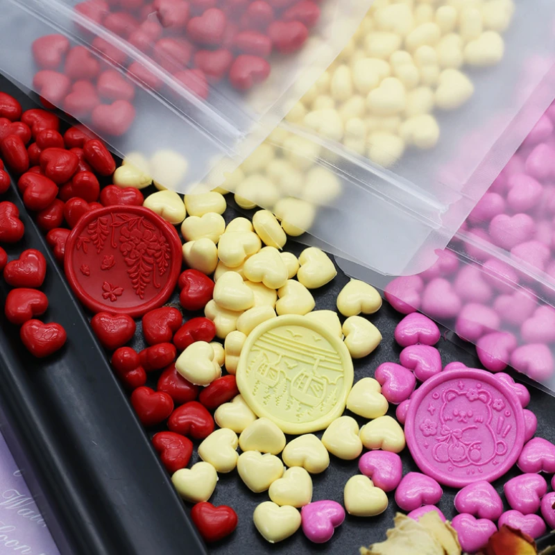 실링왁스 창의적인 물고기 씰링 왁스 입자, 진주 빛 혼합 색상 씰링 왁스 재료, 청첩장 봉투 장식, 80 개 11 하트 모양 파이어 페인트 왁스 입자, 포장 색상 혼합 색상, 파이어 페인트 도장 씰링 왁스, DIY 선물 장식 용품, 300g