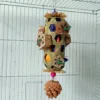 Parrot Hanging Bite Wooden Colorful Shredding Crinkles Parrot Chew Toys Natural Foraging Sola For Conures Cockatiels Parakeets 1