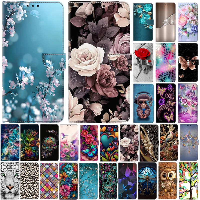Premium Painted Wallet Flip Stand Case for Motorola Moto G86 Phone