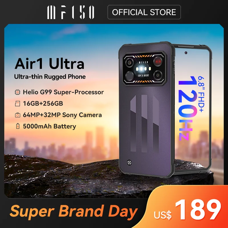  IIIF150 Air1 Ultra Rugged Machine 6.8" FHD+ 120Hz Night Vision 64MP Camera Helio G99 Global Version 8GB+256GB Thermometer 