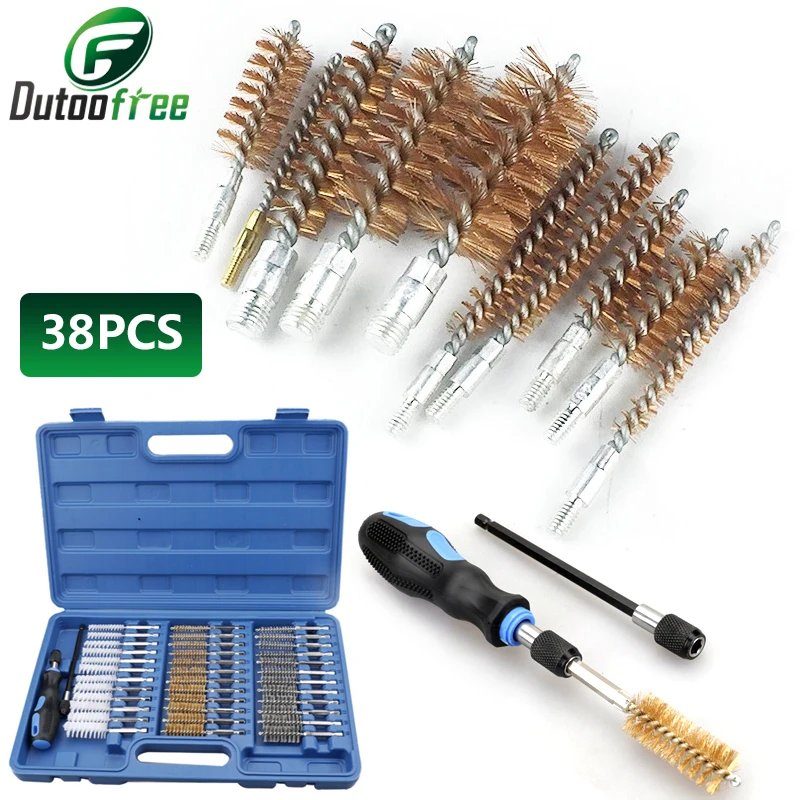 1 Set Double Handle Tube Brush Set Cleaning & Decarbonising Injector