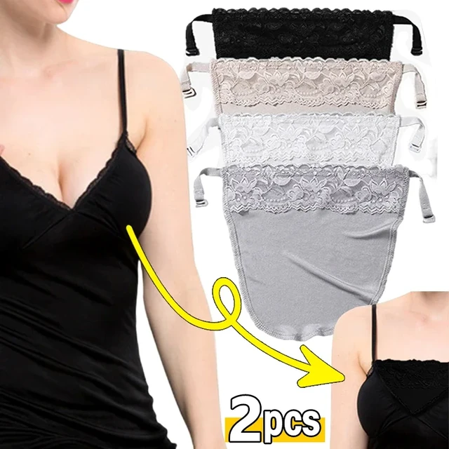 Anti Peep Invisible Bra Lace Privacy Invisible Bra Women Lace Hide  Underwear Female Cleavage Cover Up Seamless Wrap Chest Cloth - AliExpress