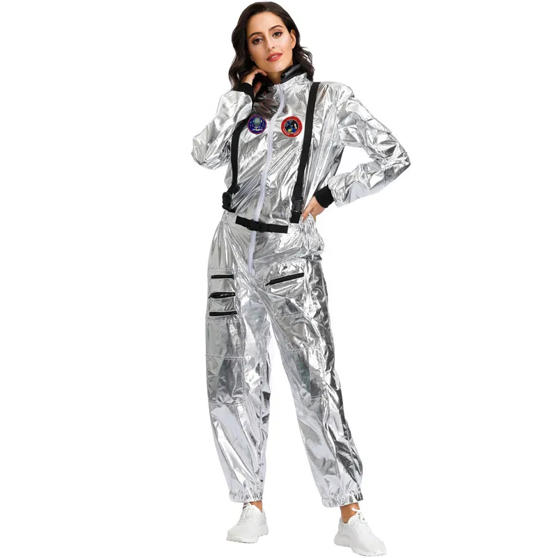 Adults Kids Cosplay Astronaut Jumpsuit Uniform Unisex Halloween Carnival Outfits Party Space Costume Role Play Fancy Dress Up