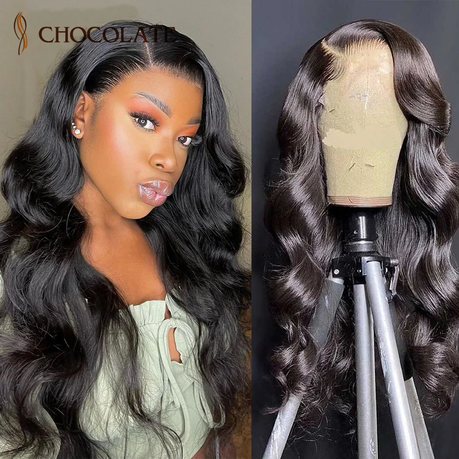 Body Wave Wig 13x6 HD Transparent Lace Frontal Human Hair Wig For Women Brazilian 13x4 Glueless Lace Wigs Pre Plucked Hairline