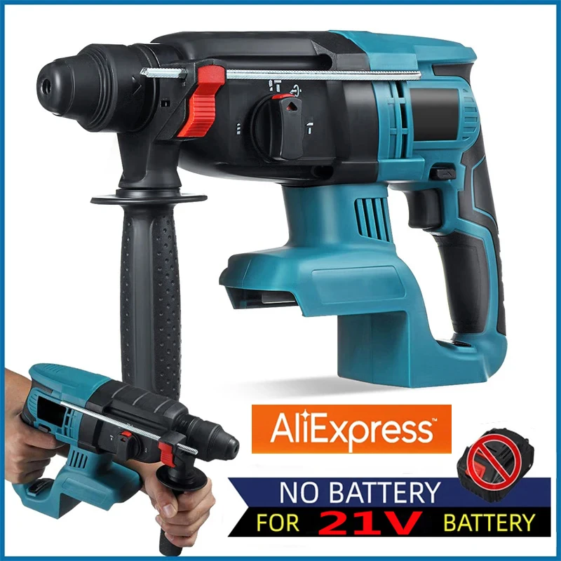 

Electric Hammer Rotary Drill Cordless Brushless Impact Battery Tool Power Rechargeable Multifunctional Concrete Demolition Pick