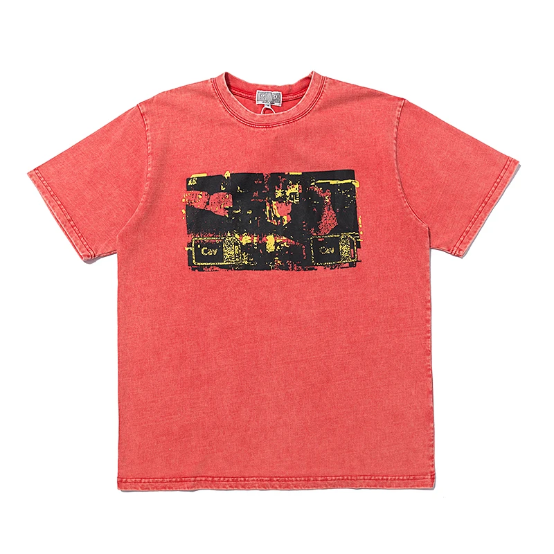 

Красная водолазка Cav Empt C.E, футболка с принтом в масштабе 1:1, футболка из 100% хлопка, топы, мужская и женская футболка большого размера