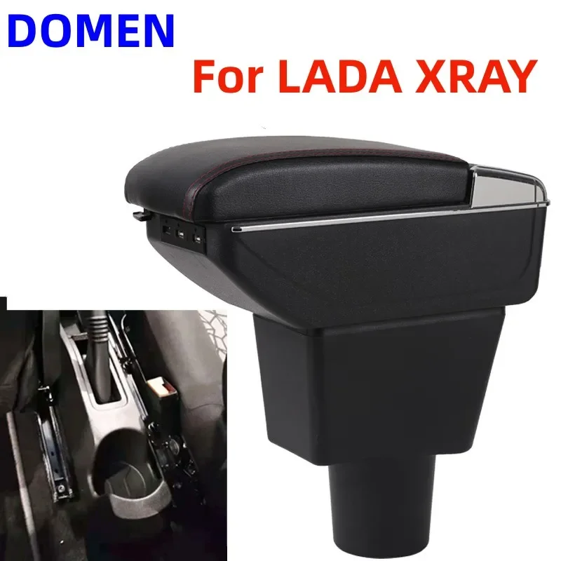 

For LADA XRAY armrest box Car Armrest central storage box Retrofit parts Car Accessories Interior Parts details USB Charging