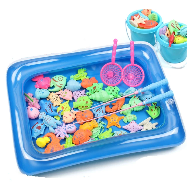 Magnetic Fishing Pool Toys Game for Kids Play Water Bathtub Plastic Floating Fish Indoor and Outdoor Sport Toys Gift 1