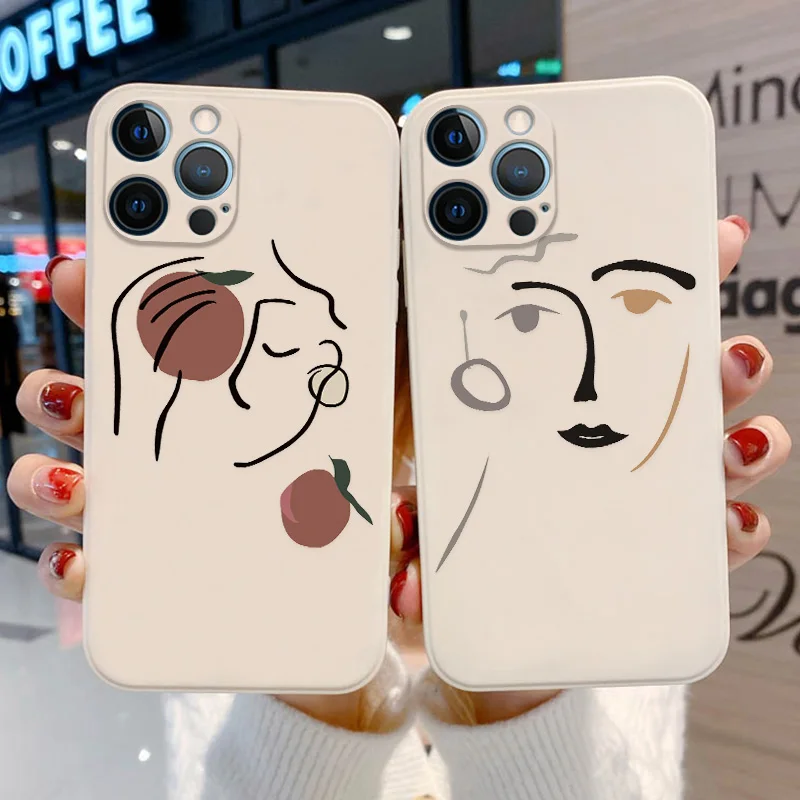 

Case for iphone 11 Abstract lines Iphone 12 13 Pro Max X XR XS 7 8 6 6S Plus Mini Cover iphone12 Shockproof Funda 11pro Bumper