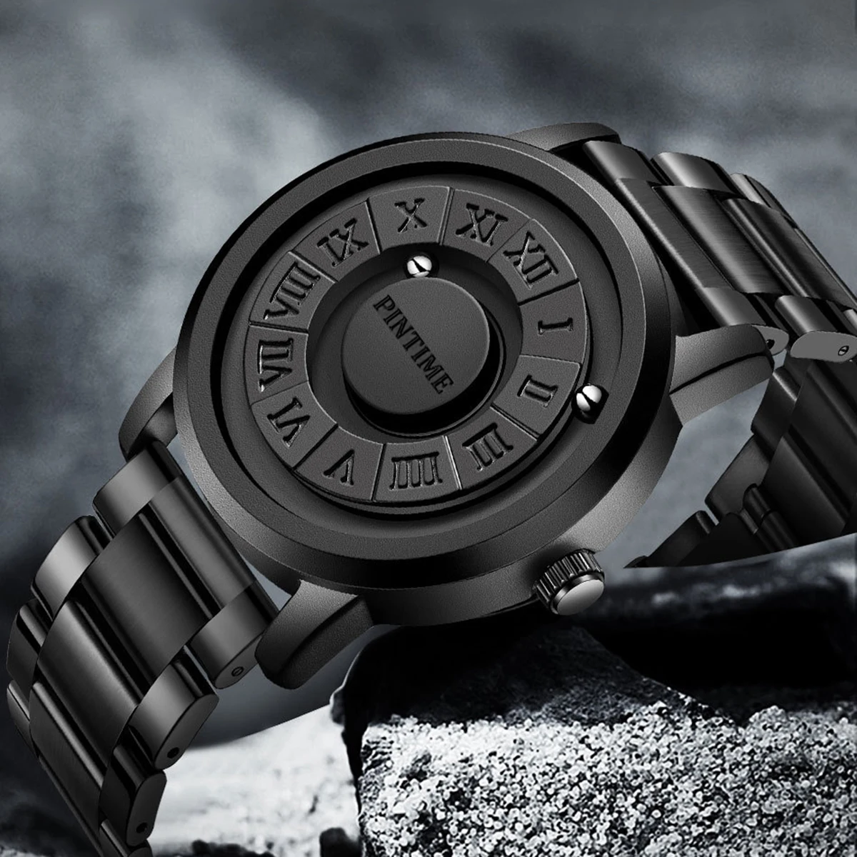 Men's Fashion Cool Watches Roman Numerals Creative Magnetic