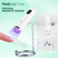 New Nailpop UV Light with Stanp Handheld Mini Nail Cure Lamp with Silicone Stamper Nail Dryer Fast Curing for Gel Polish Glue 2