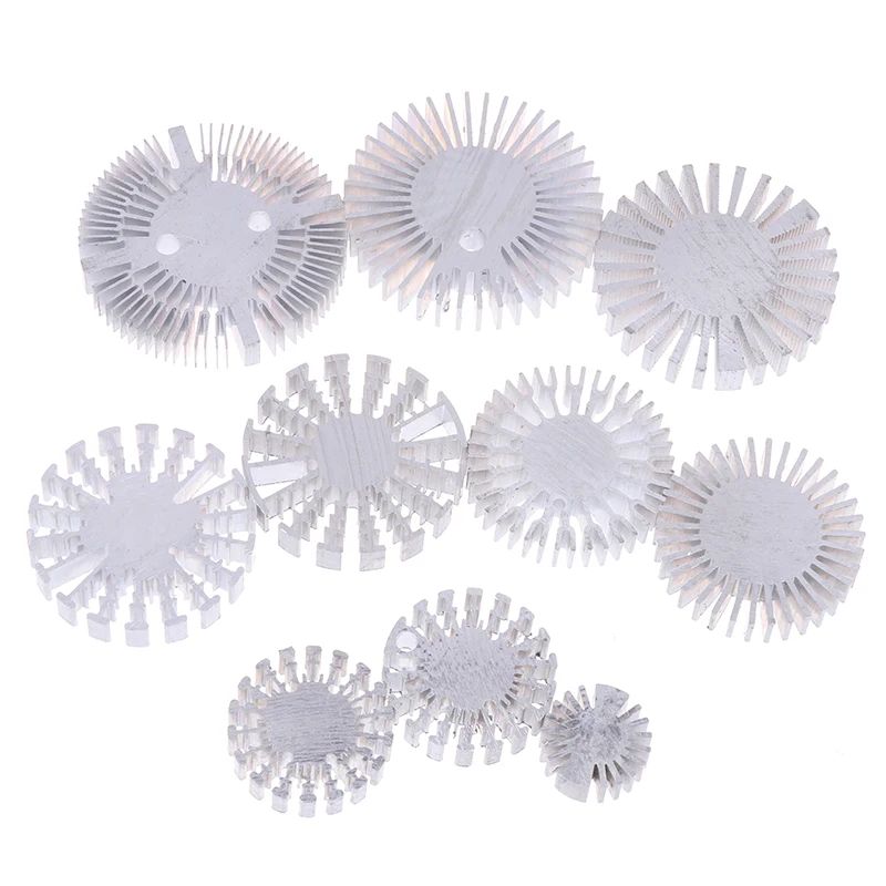 1PC COB Radiator Diameter 25/37.5/40/48/50/53/60/65/67MM High Power Led Heatsink Sunflower Solid Radiator Round Alloy Aluminum