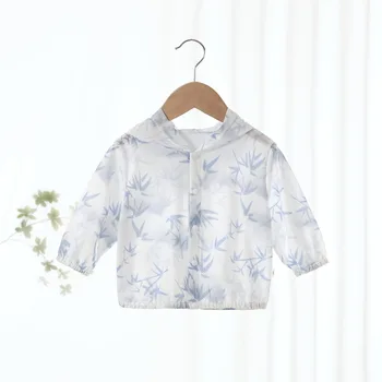 ملابس أطفال واقية من الشمس قميص صيفي قابل للتنفس ملابس خارجية صيفية للأطفال قميص بأكمام طويلة للأطفال من سن 1 إلى 4 سنوات 3