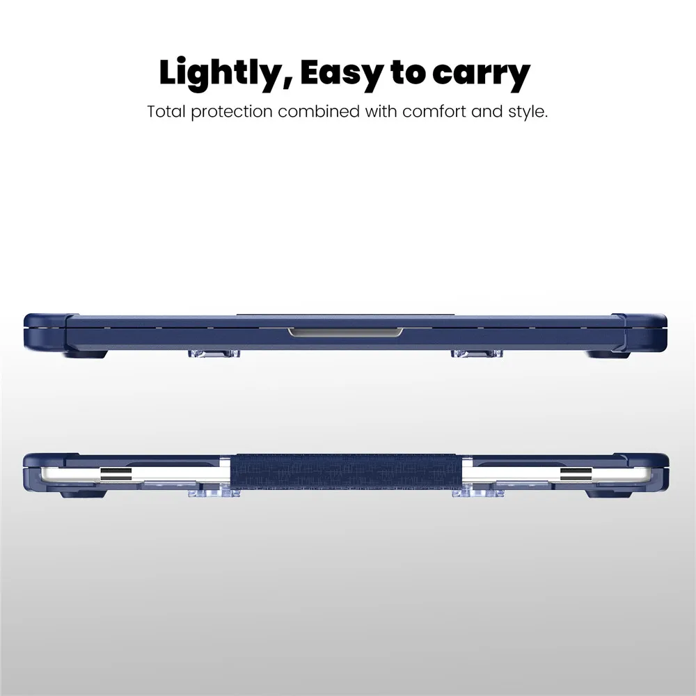 Concha Protetora para Macbook Air 13 Pro 13 m1 Chip m2 14 16 Estojo Protetor Choque Resistência Tampa do Laptop 13.6 15 2023 - Imagem 6
