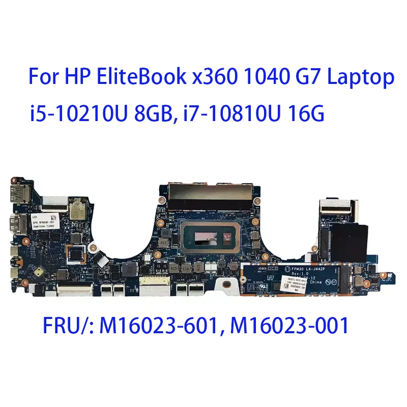 For HP EliteBook x360 1040 G7 Laptop Motherboard CPU UMA i7-10810U 16G i5-10210U 8GB GPU M16023-601 M16023-001 BOSR