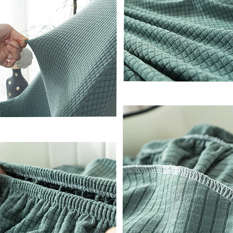 Description Picture 3 of itemElastic Ottoman Cover Rectangle All-inclusive Stool Covers Piano Bench Seat Covers Anti-dirty Removable Home Decor Chair Cover