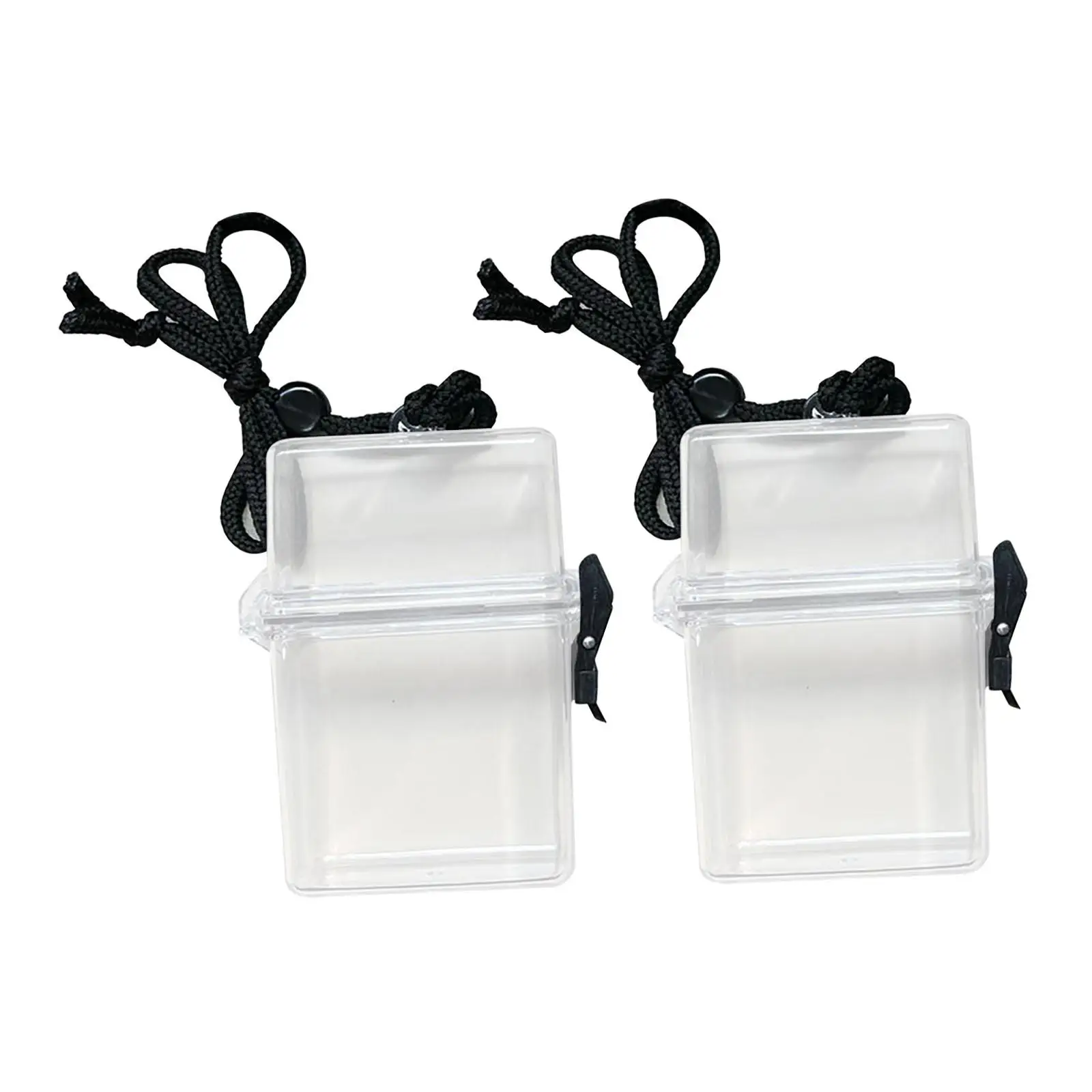 Waterproof Sports Cases 2Pcs Diving Dry Boxes Key Holder Lightweight Portable