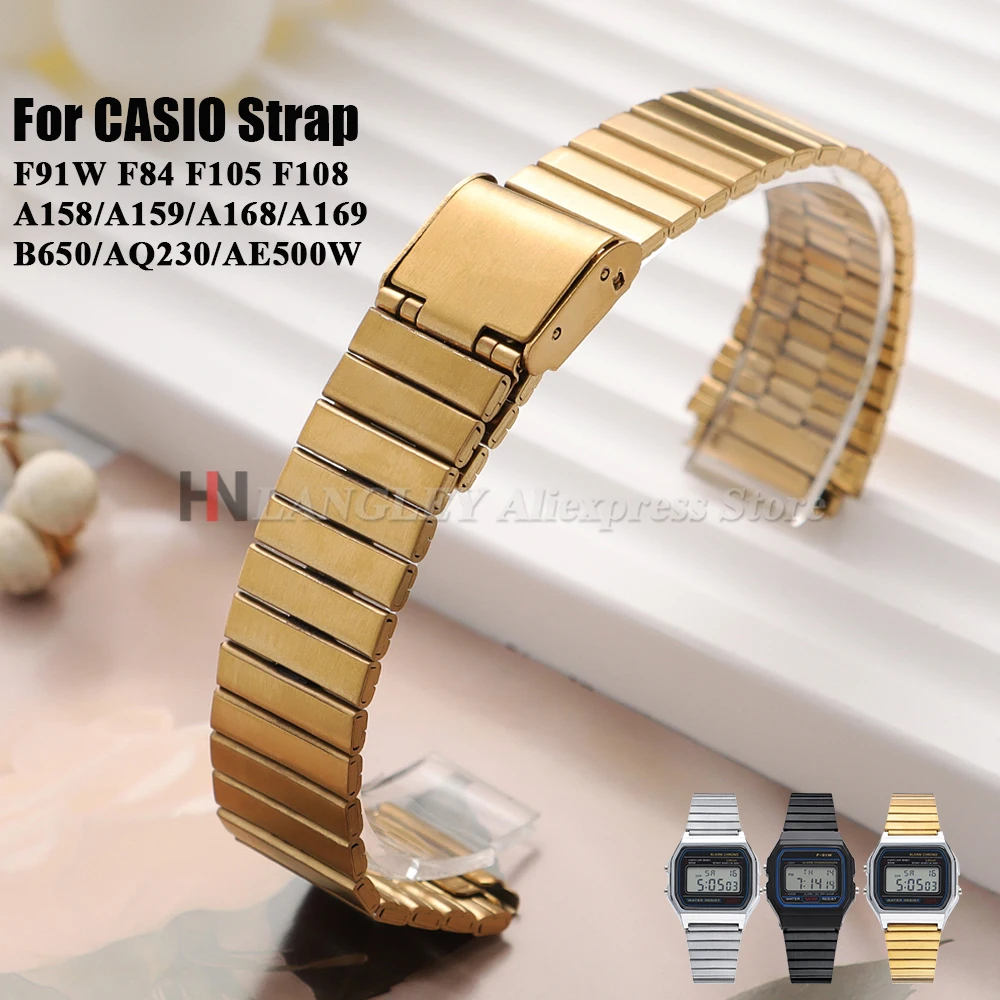 Für Casio A168 A158 A159 F91W AE1200 Uhrenarmband Ersatzband Multi Model Universal Fit Langlebiges Armband