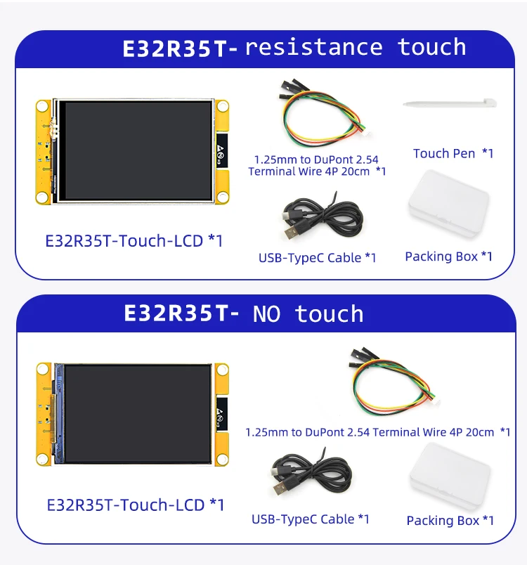รูปสินค้า บอร์ดพัฒนา ESP32 WiFi+Bluetooth จอสัมผัส 320x480