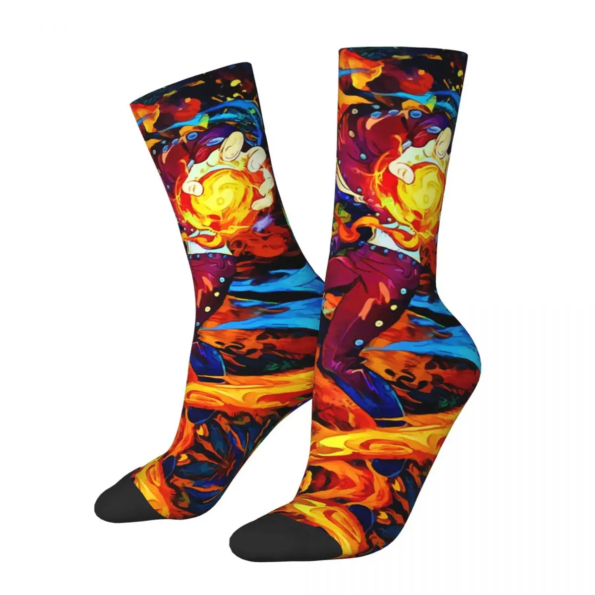 

Vintage Colorful Men's compression Socks Unisex The Seven Deadly Sins Nanatsu no Taizai Anime Street Style Pattern Crew Sock