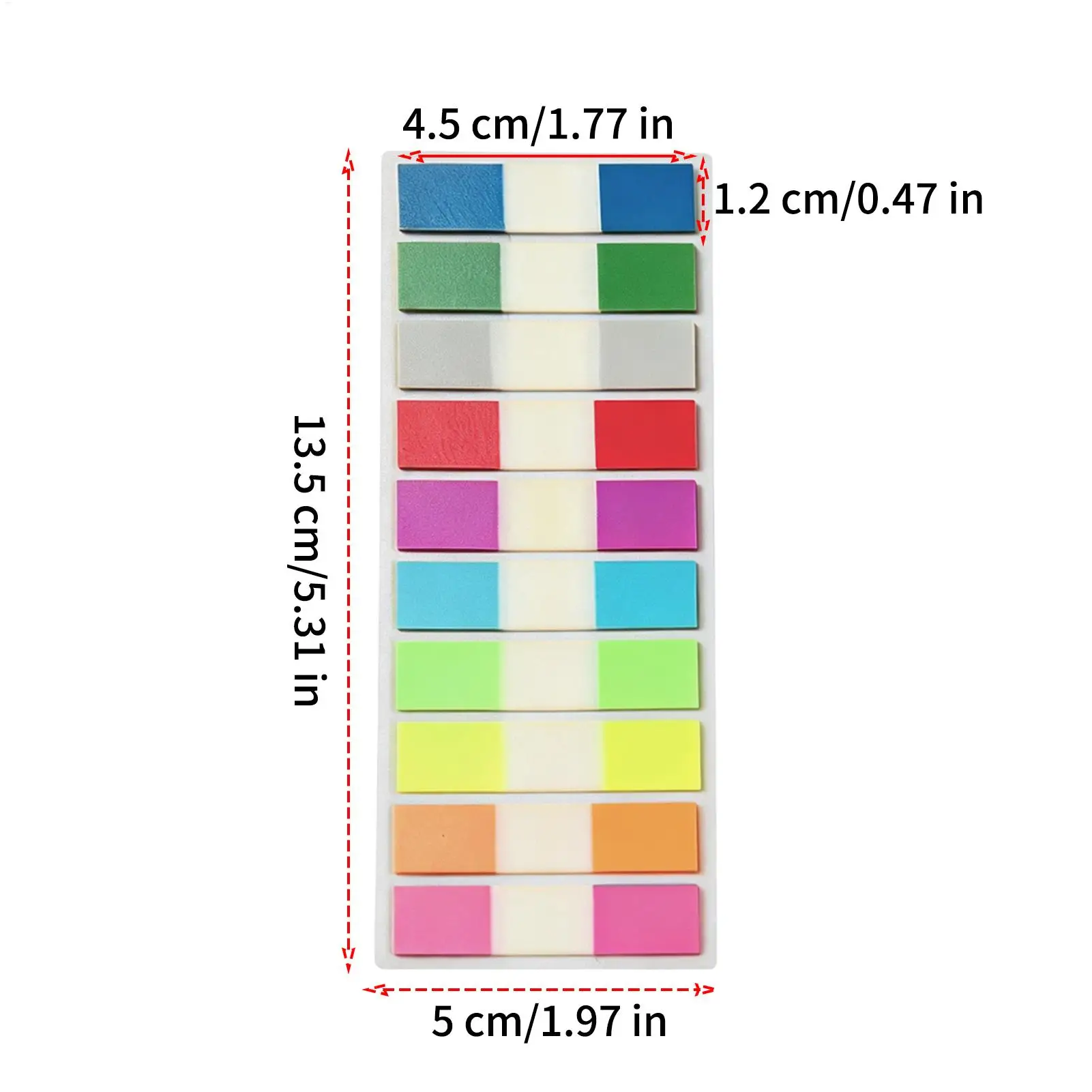 400Pcs Sticky Index Tabs Colorful  Index Tabs Self-Adhesive Stickers Sticky Note Pads Note Stationery School Office Supplies - 5
