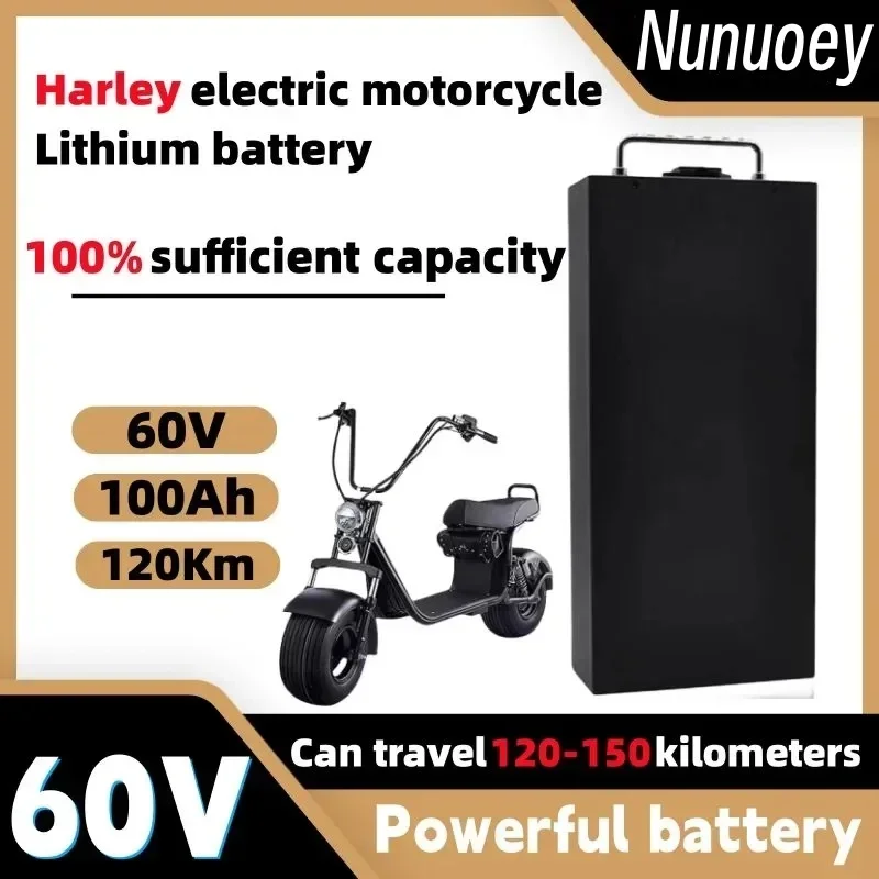

The best-selling brand new Harley lithium battery waterproof 18650 60V 100Ah two wheel foldable Citycoco+charger