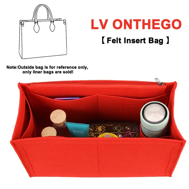 Fits ONTHEGO Tote 3MM Premium Felt Insert Bag Organizer Cosmetic Bag Handbag  shaper Organizer Travel Inner Purse - AliExpress