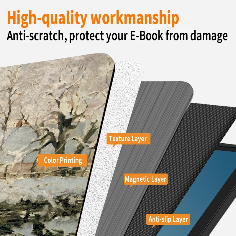 Ultra-Thin Magnetic Smart Tablet Cover with Auto Wake-Up Function and Artistic Design