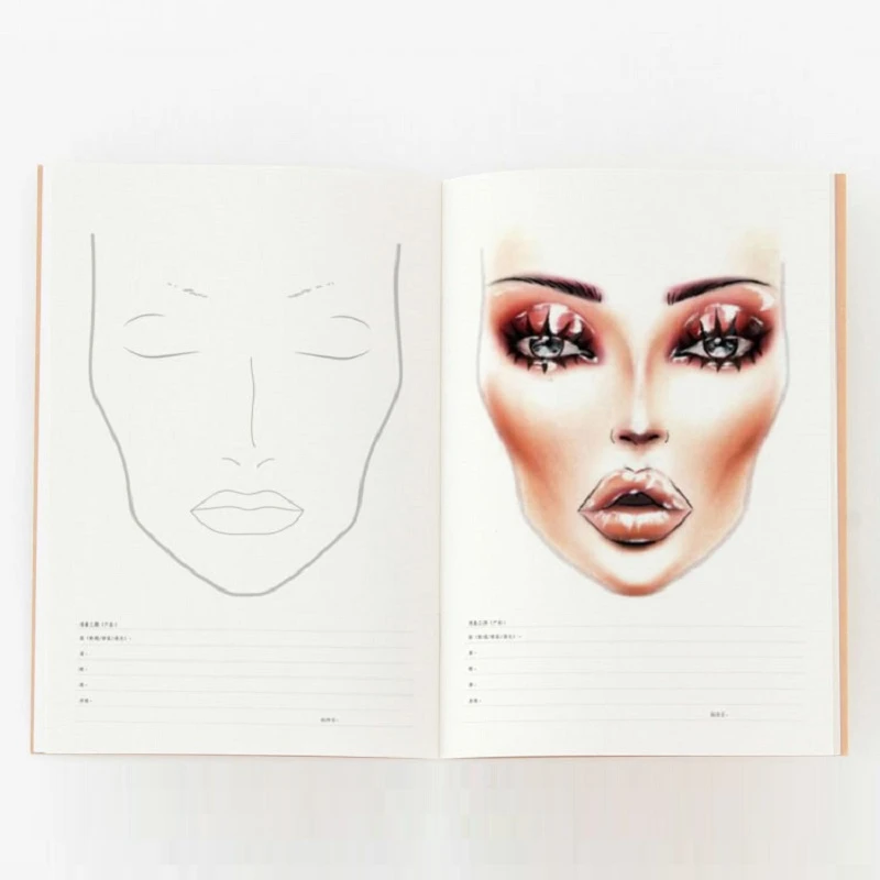 A4 Paper For Makeup Face Charts Blank Face Charts Beauty Make up