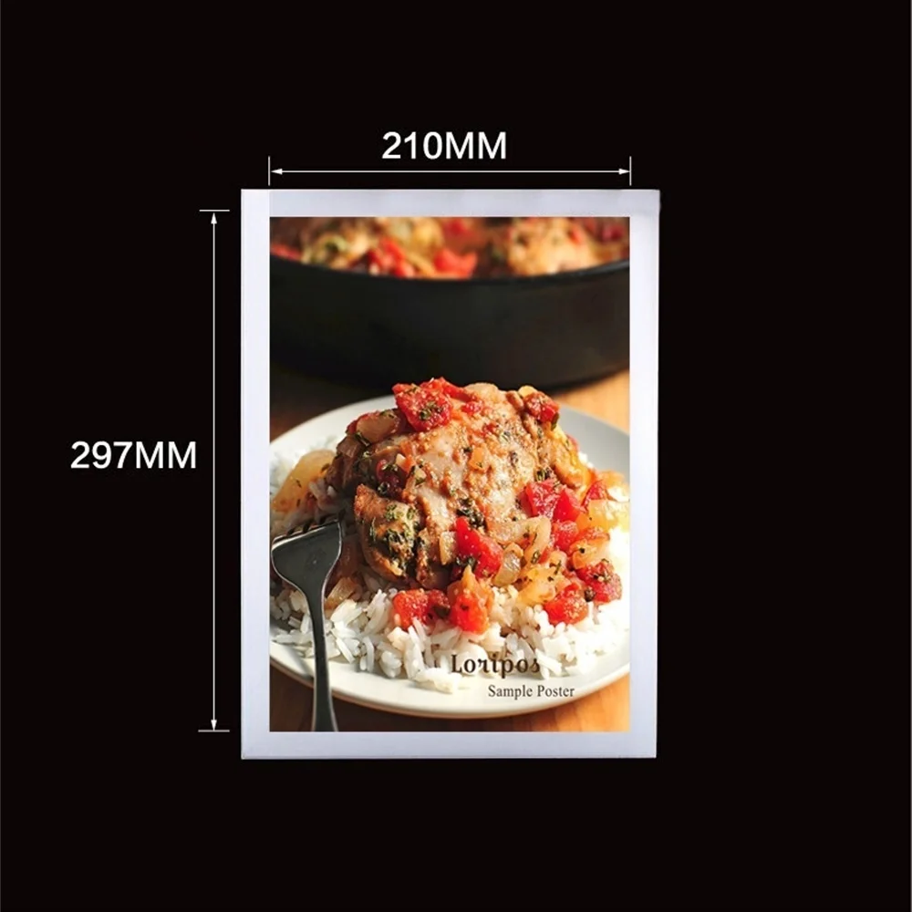 Flip Chart Adhesive A4 Magnetic Edge Refrigerator Mounted Photo Cover Sign Holder Price Display Wall Advertising Poster Frame