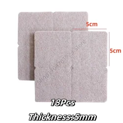 Felt Chair Leg Pads - Thick Non - slip Floor Scratch Protectors with Self - Adhesive Backing (B - Square - 18Pcs)