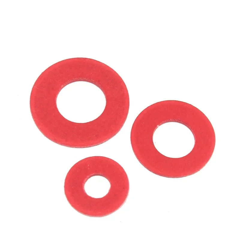 thumbnail image 2 of M2.5 M3 M5 M6 M8 M10 M16 Red Steel Paper Fber Flat Washer Nsulaton Gasket 2 of 10