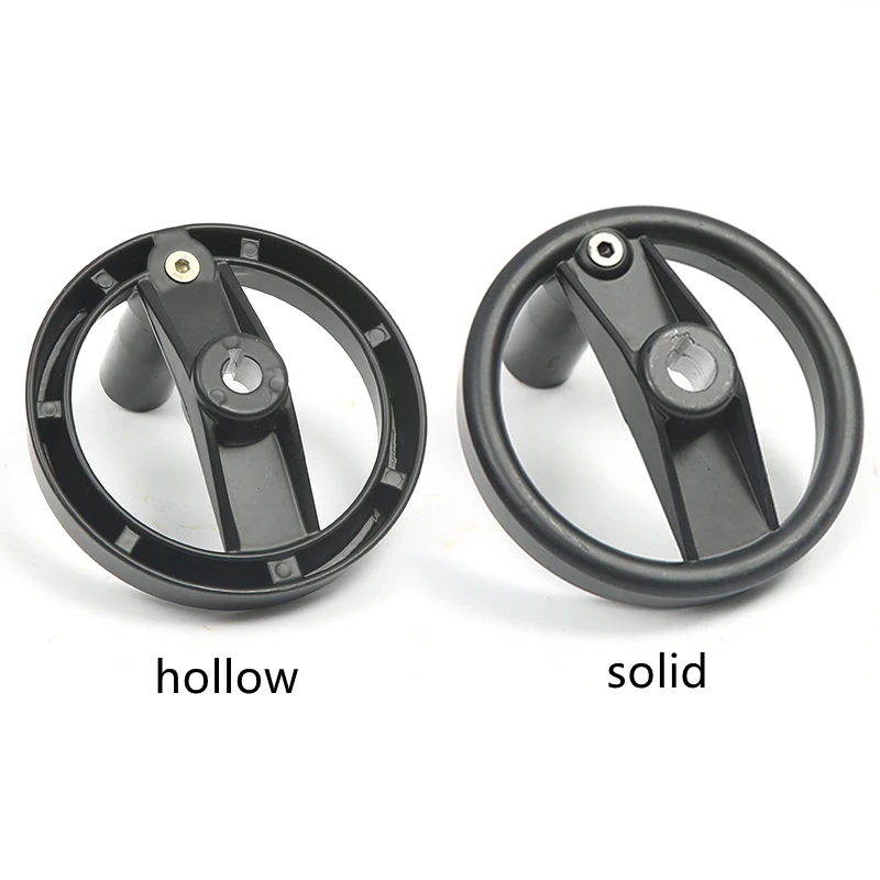 Aluminum alloy handwheel 1pcs machine handwheel foldable handle round double-spoke glue wood wheel 100 125 160 200mm cnc handwheel