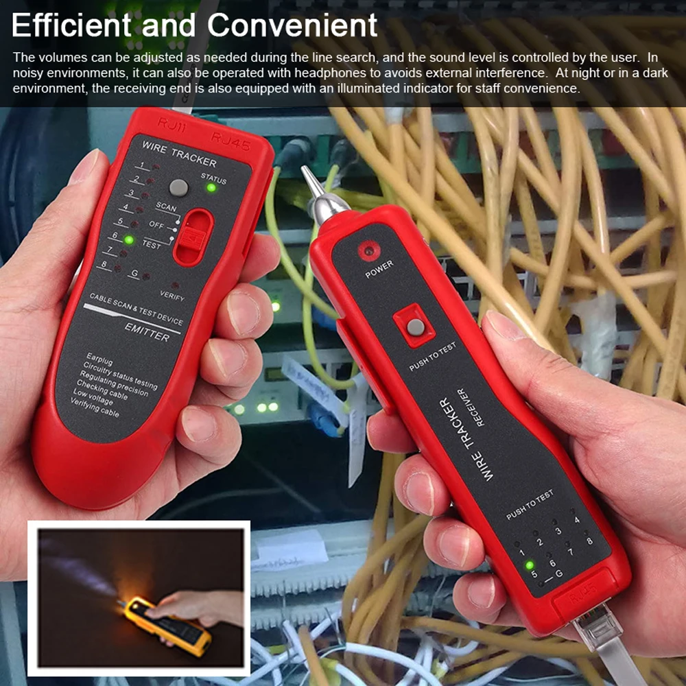 Multi-purpose Network Telephone Signal Wire Finder Checking Instrument Cable Detector Line Meter Line Finder Patrol Tester network cable tester