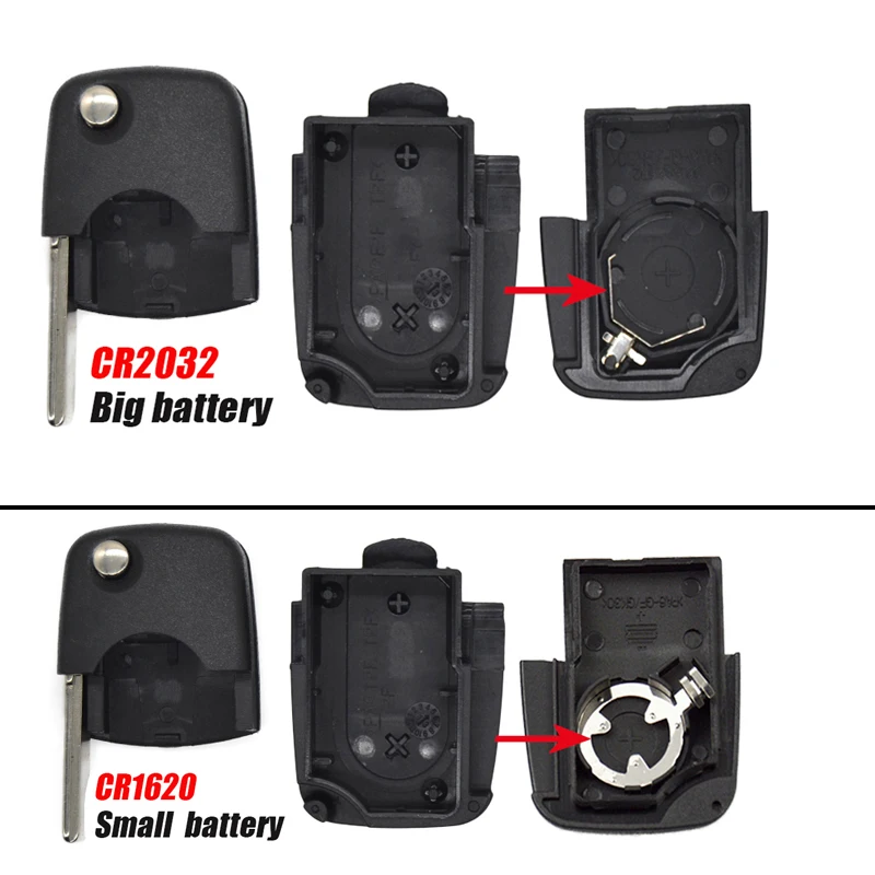 DMKEY remote folding key case 3buttons for Audi A3 A4 A6 A8 TT Quattro A2 flip car key shell replacement