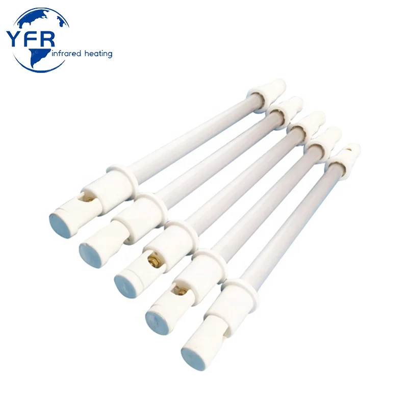 

White Coated Medium Wave Quartz Heater Tubular Element Heater Infrared Heating Lamps for Industrial IR Tunnel Oven